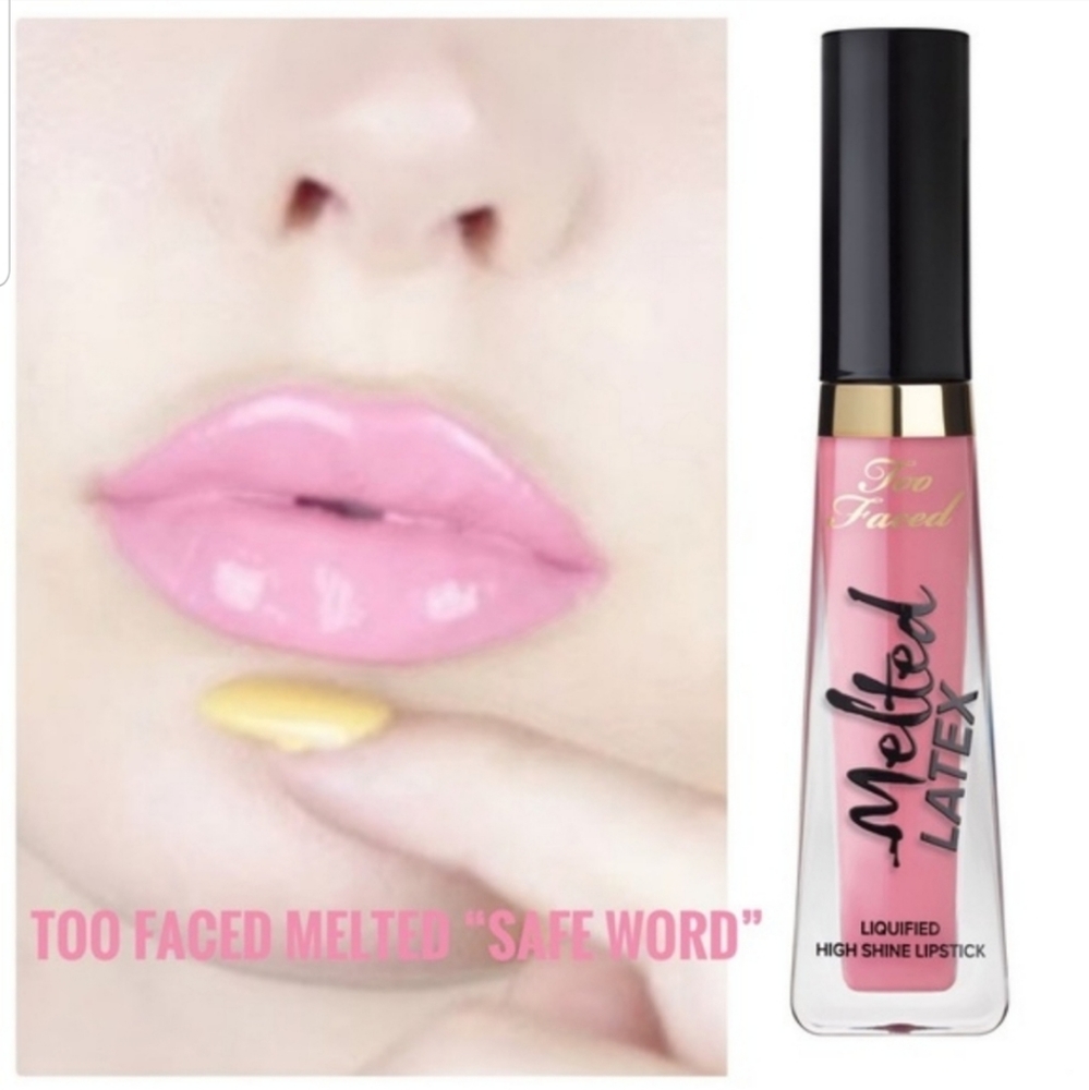 4/$25 Too Face Melted Latex Safe Word Lipstick